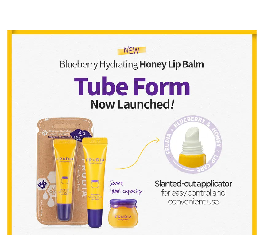 [FRUDIA] Blueberry Hydrating Honey Lip Balm Tube