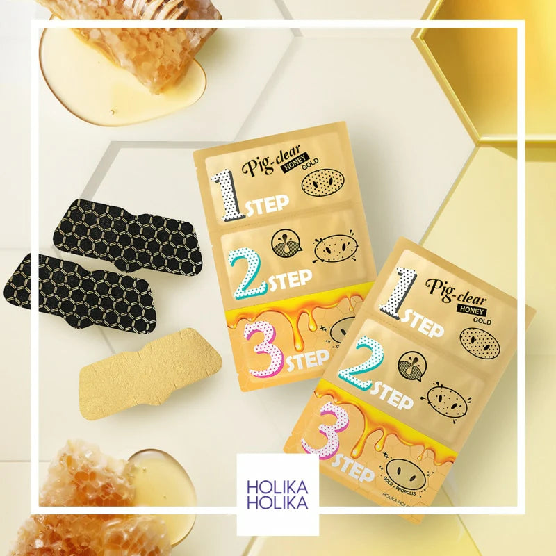 [Holika Holika] 3-Step Black Head Honey Gold Kit